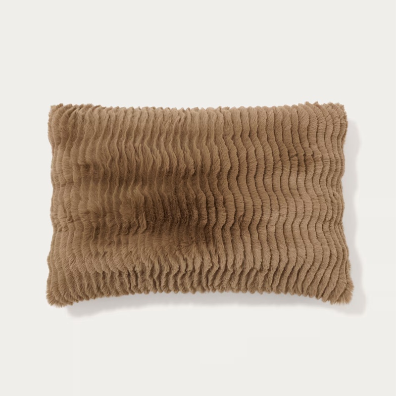 Kave Home Afni furry cushion cover, 40 x 60 cm Beige, New