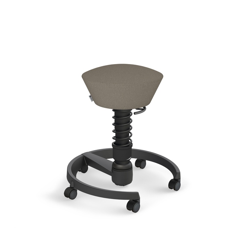 Aeris Swopper office stool, Beige/Black, 43.0 x 43.0 cm, New, Dynamic sitting - ideal for healthy sitting