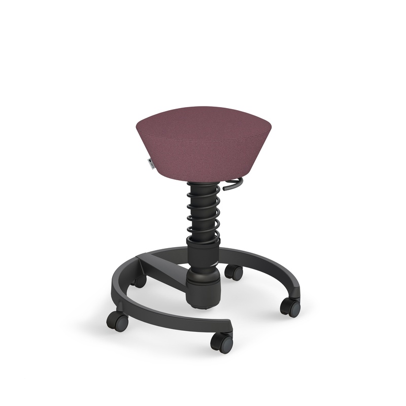Aeris Swopper office stool, Light violet/Black, 43.0 x 43.0 cm, New, Dynamic sitting - ideal for healthy sitting