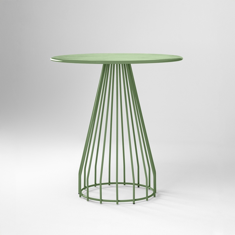 Bistro Table Milani Outdoor, Green, 70.0 x 74.0 x 70.0 cm, Round, New Table - perfect for café and bistro