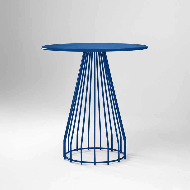 Bistro Table Milani Outdoor, Blue, 70.0 x 74.0 x 70.0 cm, Round, New Table - perfect for café and bistro