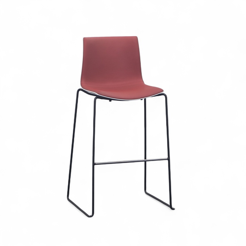 Bar stool Arper Catifa, Red/Black, without armrests, Good, Counter stool - Practical & comfortable