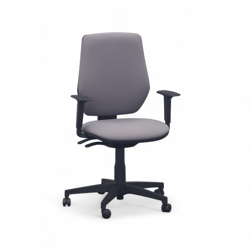 Image of LAS CAST office swivel chair with 1D armrests, Gray/Black, Very good, Ergonomic chair - ideal for flexible working