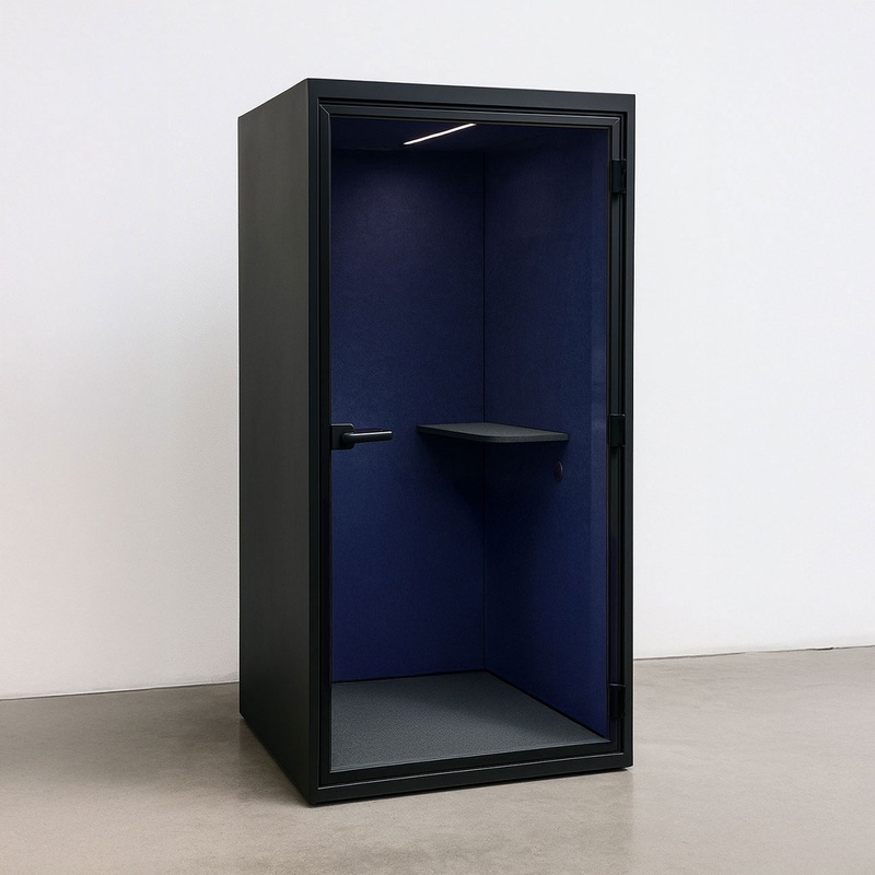 Acoustic booth Narbutas Sonos S on castors Black/ Blue, New