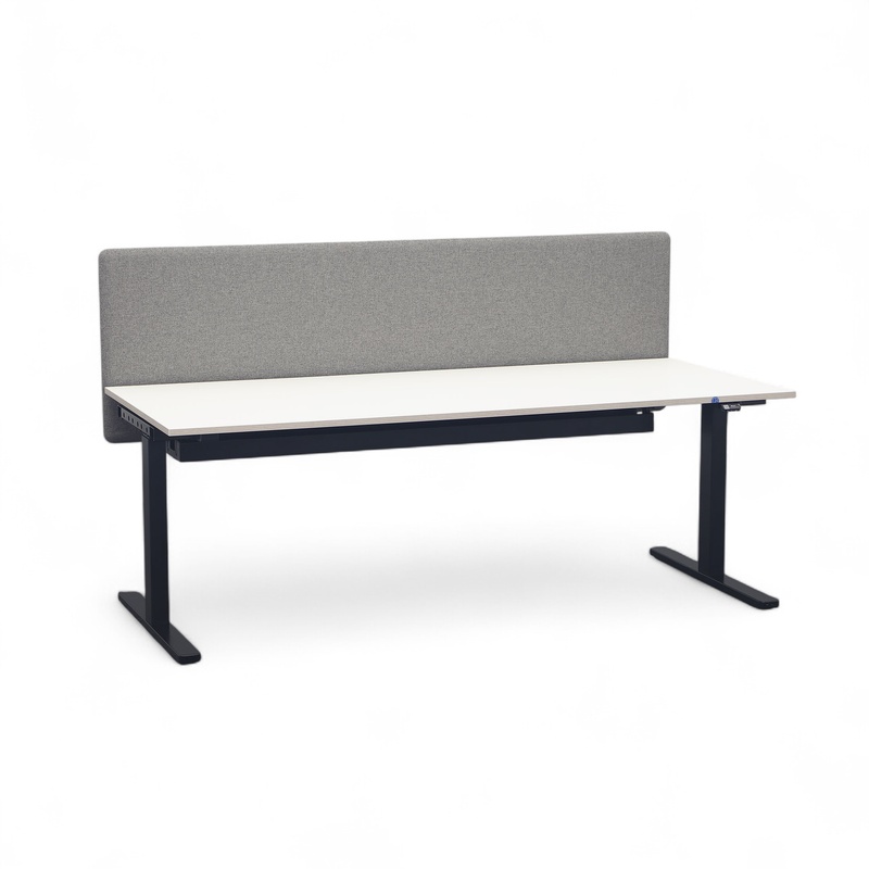 Ergonomic Bene Level Lift sit/stand table with table cover, White/Black, 180x80 cm, Normal used, Table - ideal for the home office or office