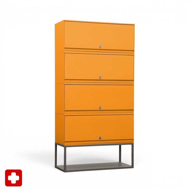 Lista LO Highboard 100 x 45 cm, Orange, Normal used - Ideal for timeless design