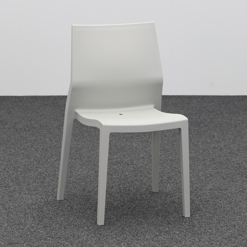 4-leg chairs IBEBI Hoth Light gray without armrests, New - Perfect for office and reception