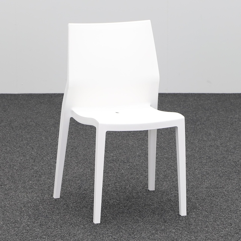 4-leg chairs IBEBI Hoth White without armrests, New - Perfect for office and reception