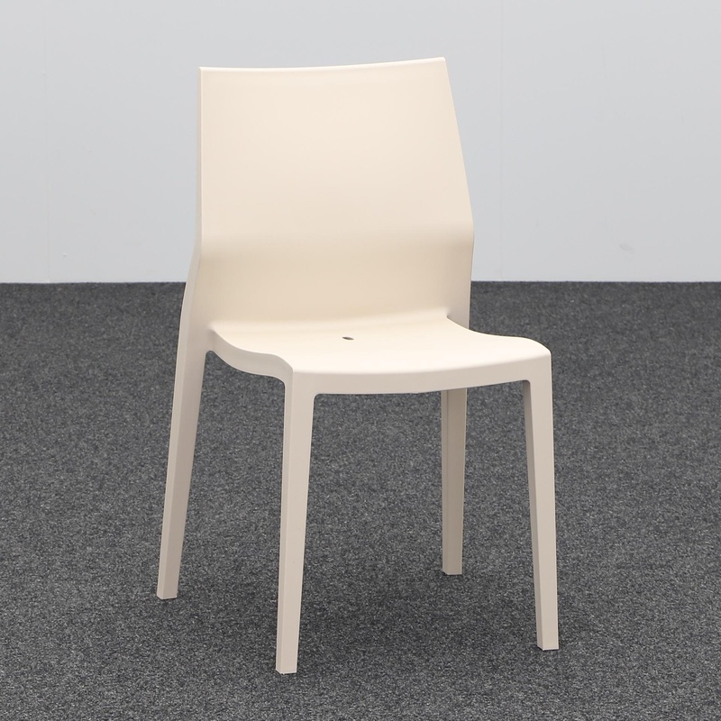 4-leg chairs IBEBI Hoth Beige without armrests, New - Perfect for office and reception