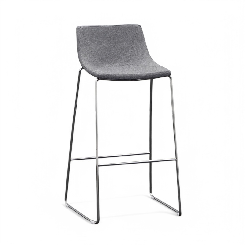 Bar stool Milani Ellipse, Gray, without armrests, New, Counter stool - Practical & comfortable