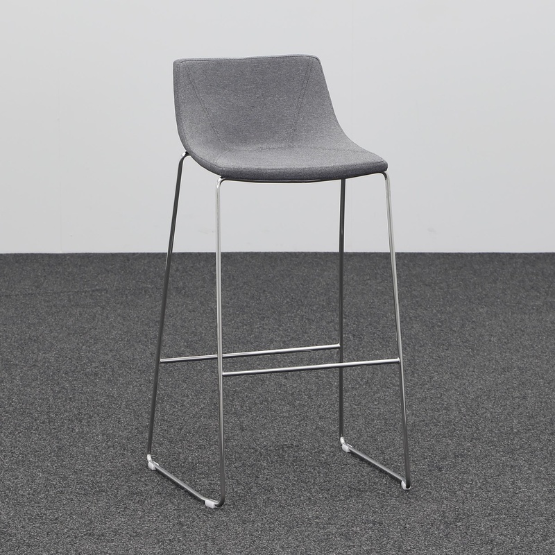 Bar stool Milani Ellipse, Gray, without armrests, Very good, Counter stool - Practical & comfortable