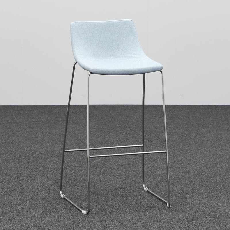Bar stool Milani Ellipse, Blue, without armrests, Very good, Counter stool - Practical & comfortable