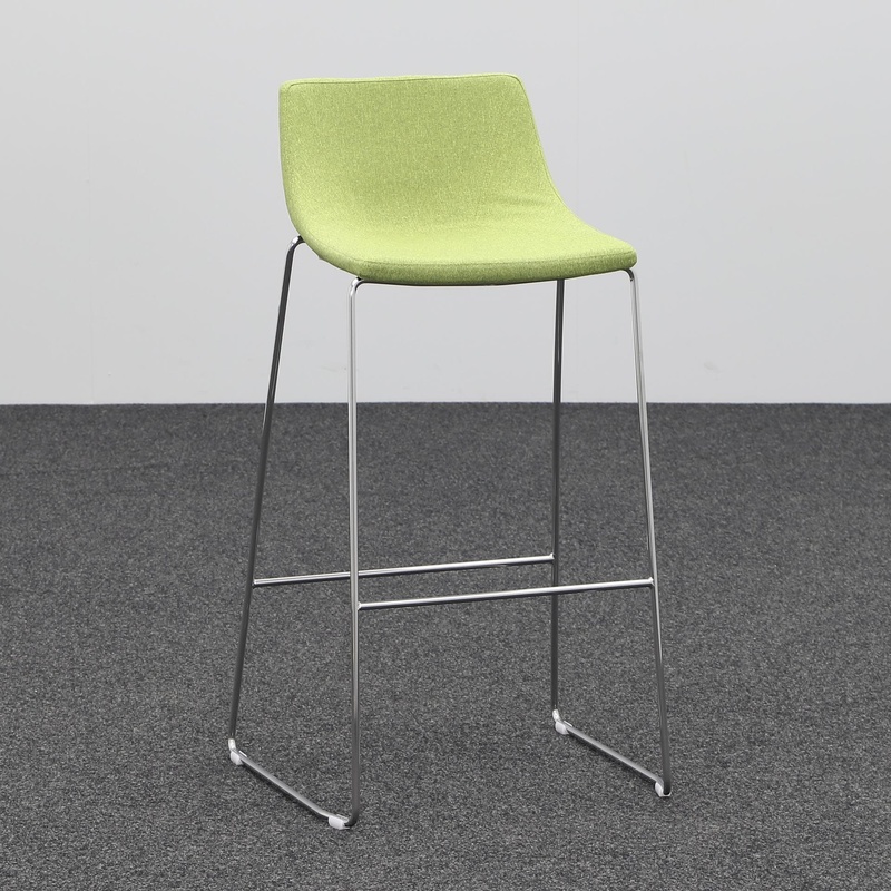 Bar stool Milani Ellipse, Green, without armrests, Very good, Counter stool - Practical & comfortable