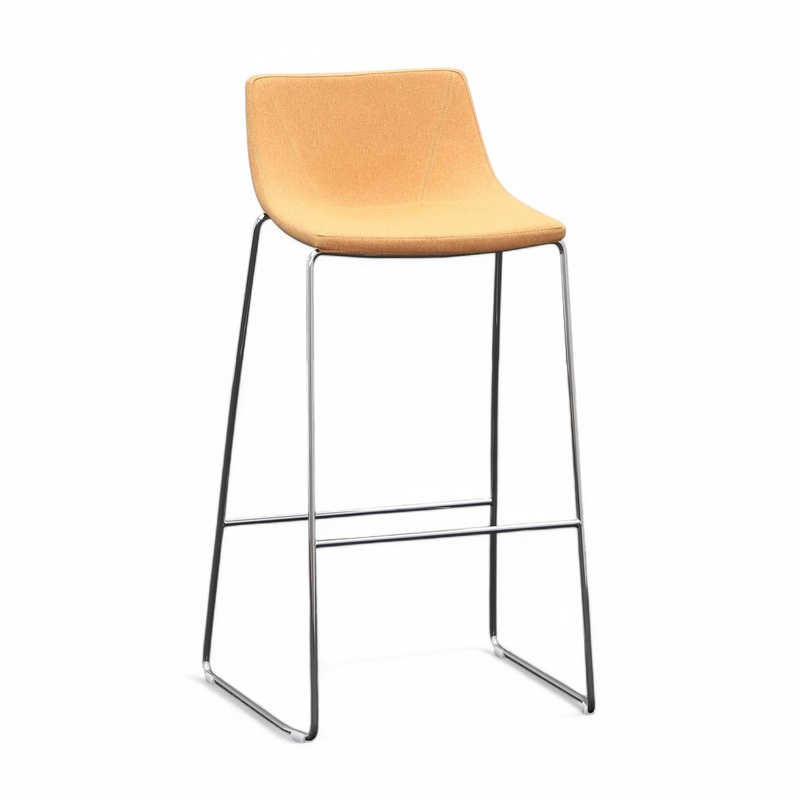 Bar stool Milani Ellipse, Orange, without armrests, New, Counter stool - Practical & comfortable