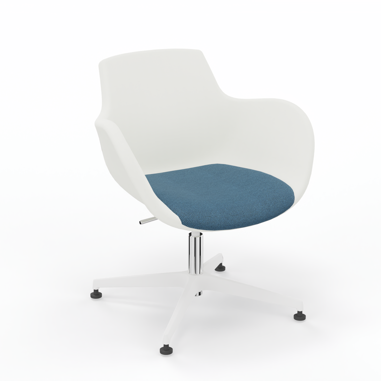 Conference chairs Kusch+CO by Nowy Styl Lupino, White, Fixed armrests, 43.5 x 61.0 - 74.0 x 45.0 cm, Very good - Ergonomic & height-adjustable
