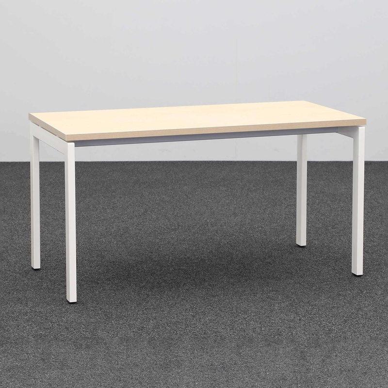 Desk Mdd Ogi Oak/White, 140x70 cm, New, Office desk - for office or home office