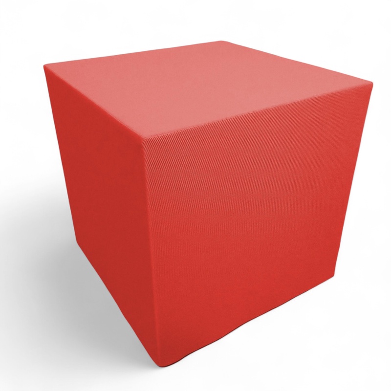 Acoustic cube B11 Cube up & Seat, Red, 50.0 x 50.0 cm, New