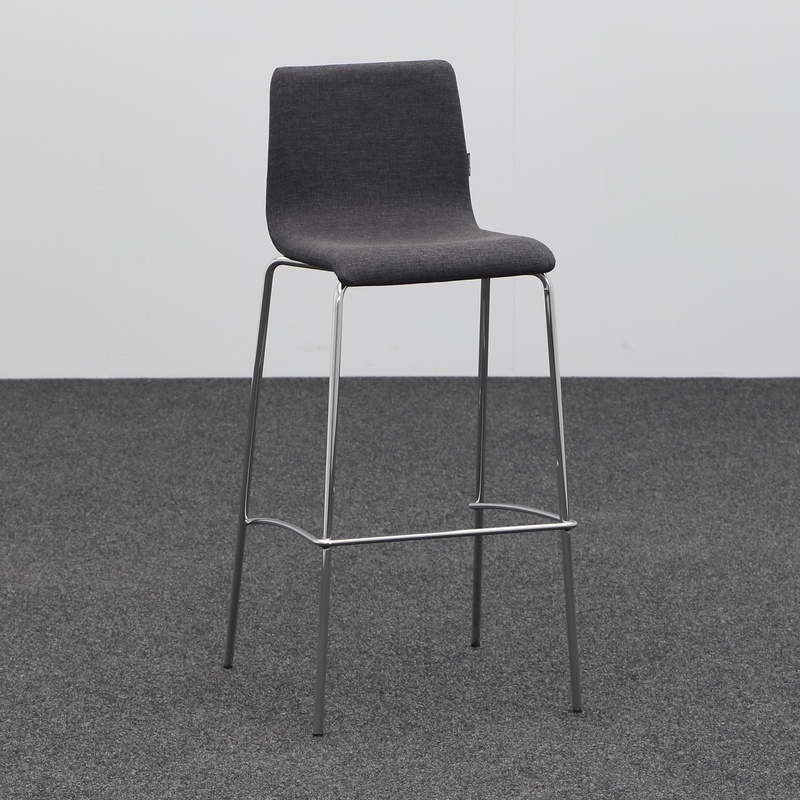 Bar stool Narbutas Moon, Anthracite, without armrests, New, Counter stool - Practical & comfortable