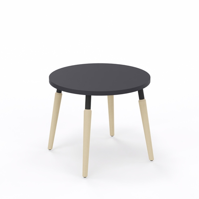 Coffee table Nowy Styl Tauko, Black/Natural , 60.0 x 51.0 x 60.0 cm, Round, New - Perfect for sofa and lounge