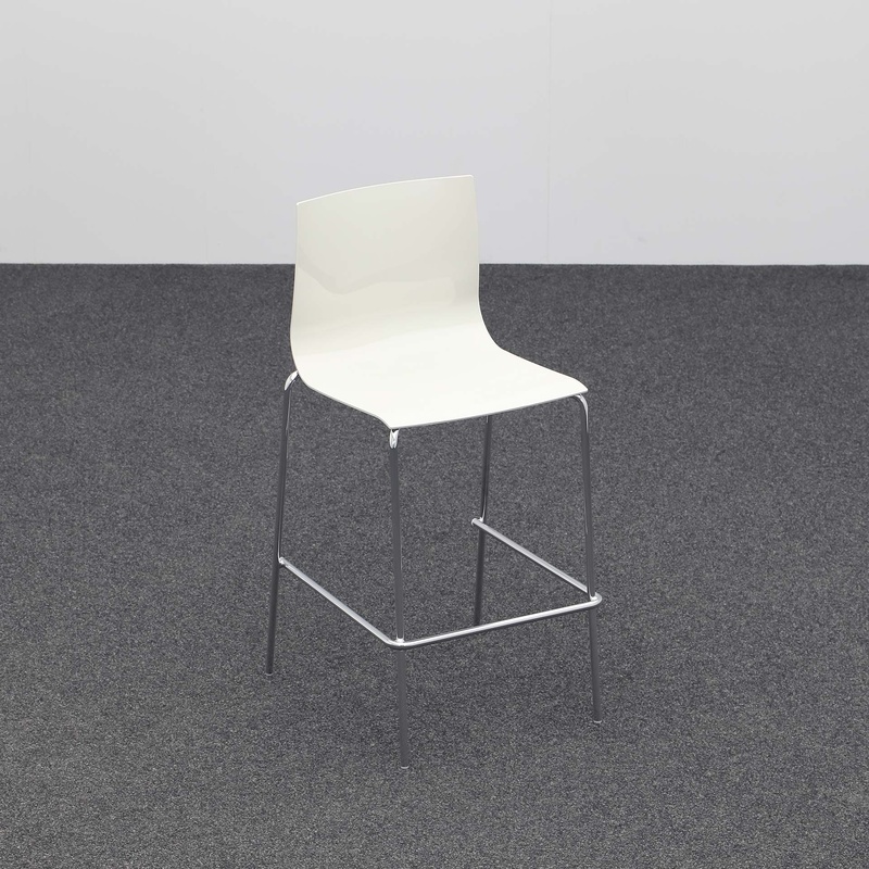Bar stool Moving Chair Slim Techno, White, New - Perfect for comfortable sitting