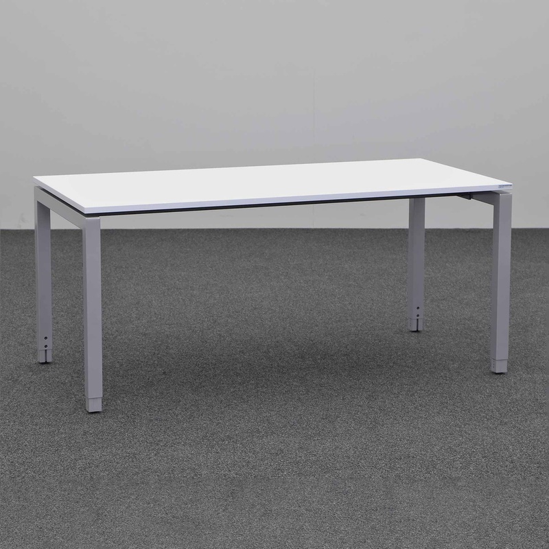 Ergonomic Desk Tradingzone Proline, White gray/Silver gray, 160x80 cm, New, Table - ideal for the home office or office