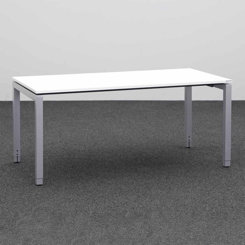 Ergonomic Desk Tradingzone Proline, White/Silver gray, 160x80 cm, New, Table - ideal for the home office or office