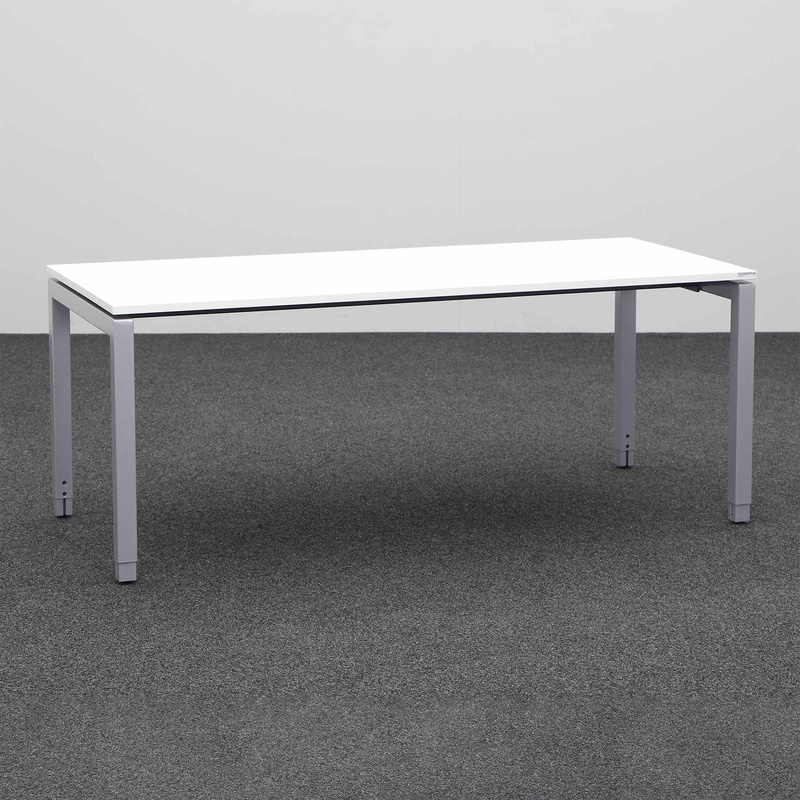 Ergonomic Desk Tradingzone Proline, White/Silver gray, 180x80 cm, New, Table - ideal for the home office or office