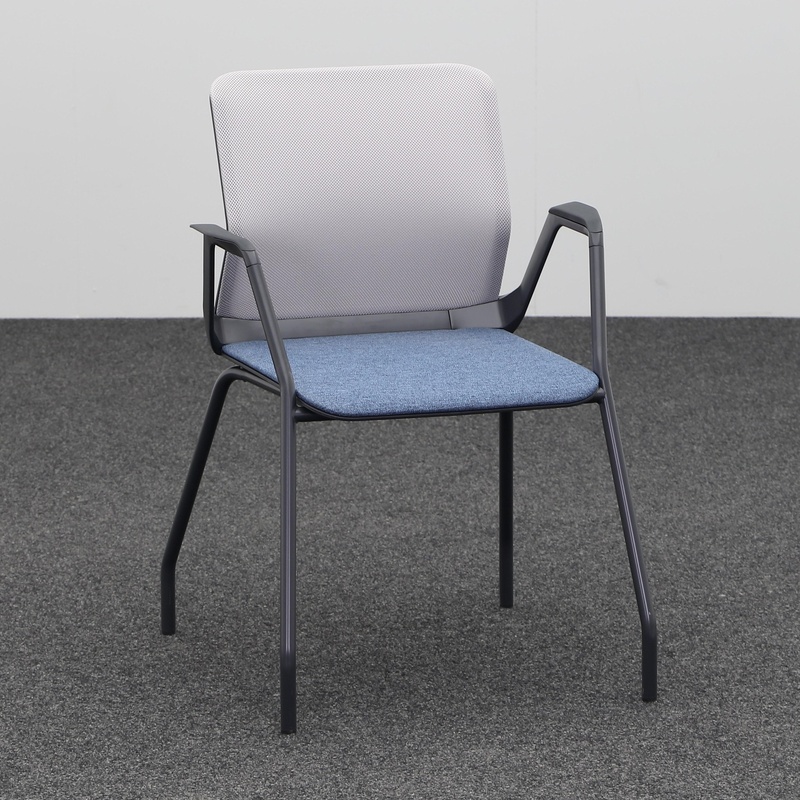 4-leg chairs Sitag SitagTeam, Blue, with fixed armrests, New - Perfect for office and reception