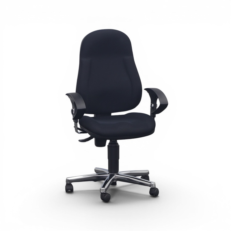 Office swivel chair Topstar Wellpoint 10 Deluxe with 2D armrests, Black, Good, Ergonomic chair - ideal for flexible working
