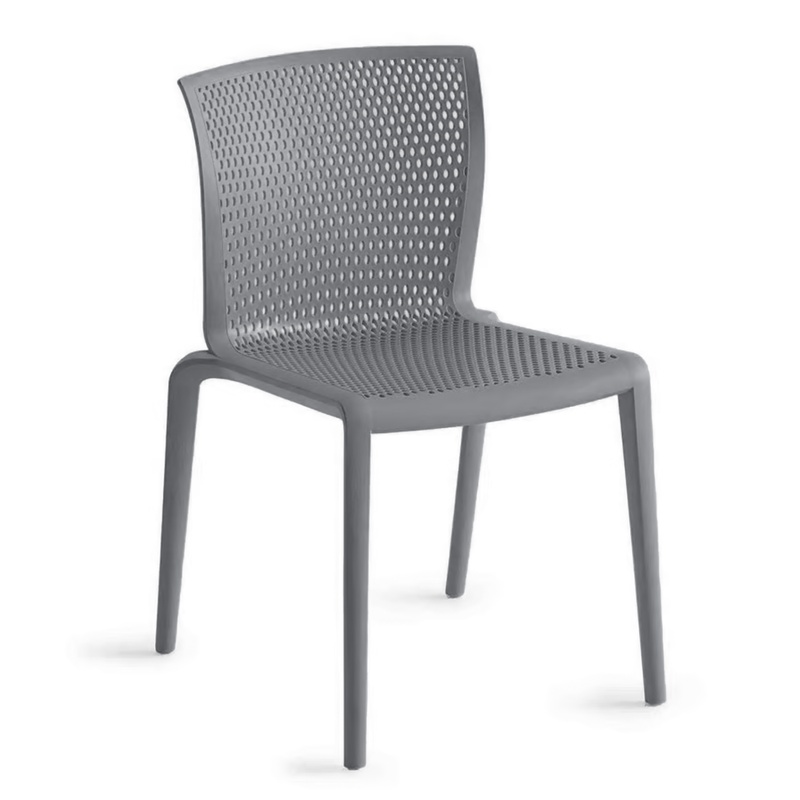 Bistro stacking chairs Gaber Spyker, Gray, without armrests, New - Perfect for comfortable sitting