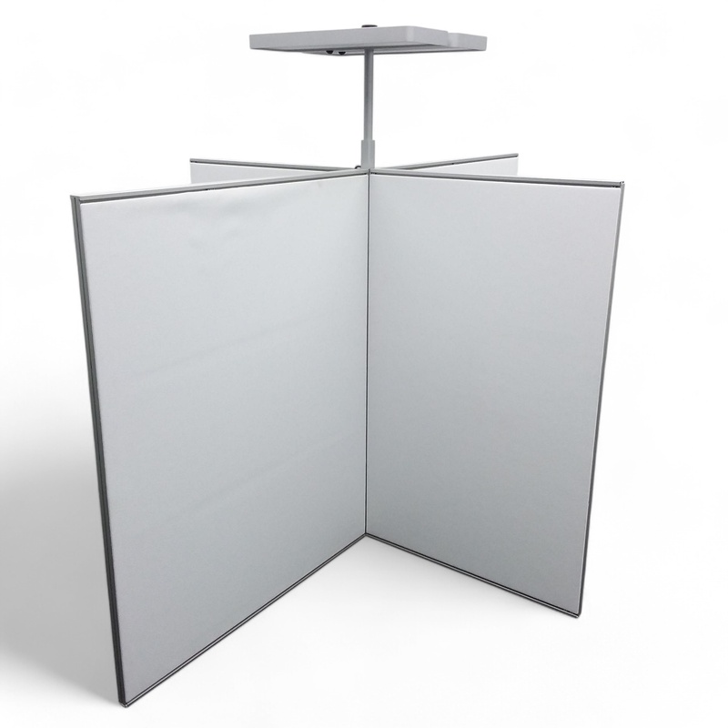 Haworth partition wall with LED light 244x152 cm, Light gray, Normal used