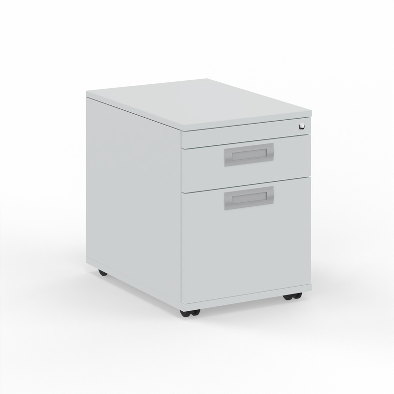 Roll container Tradingzone GO Swiss White gray/White gray, New - Perfect for documents and files