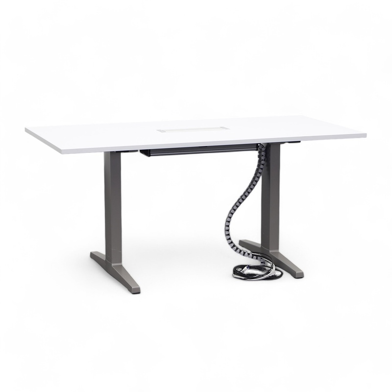 Conference table with multimedia bar Haworth 160x80 cm, Light gray/Grey, Rectangular, Good, Table - High quality & durable