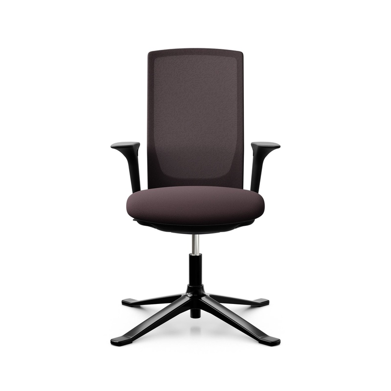 Conference chair HAG Futu Mesh Communication 1102-S, Purple, 2D armrests, 71.0 x 93.0 - 108.0 x 71.0 cm, New - Ergonomic & height-adjustable