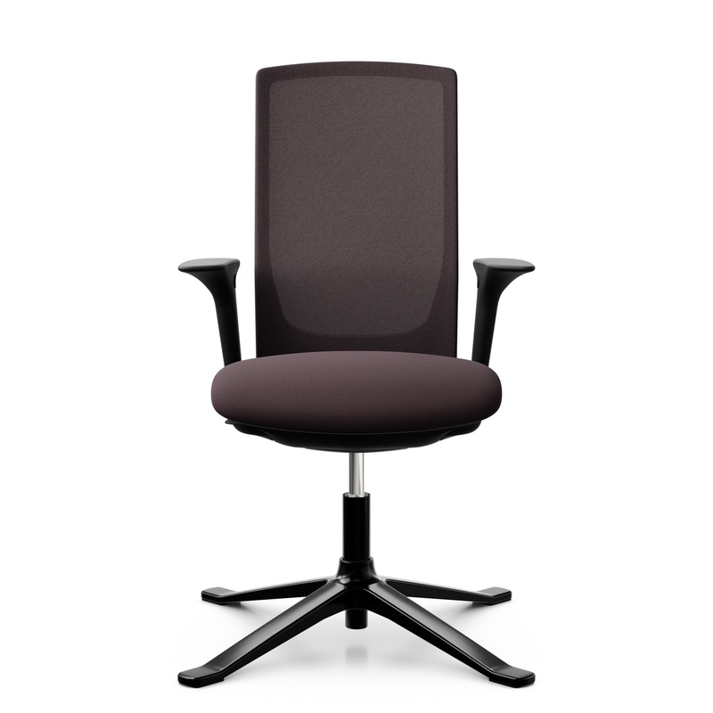 Conference chair HAG Futu Mesh Communication 1102-S, Purple, 2D armrests, 71.0 x 93.0 - 108.0 x 71.0 cm, Good - Ergonomic & height-adjustable
