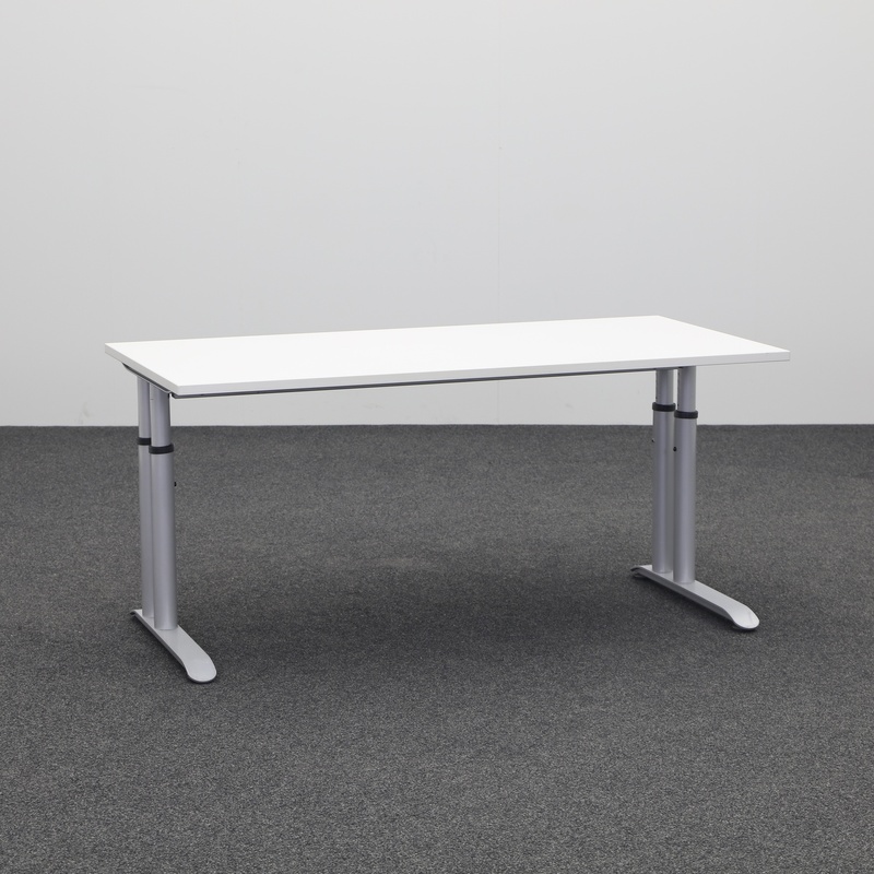Ergonomic Desk ZKD, Light gray/Silver gray, 160x80 cm, Normal used, Table - ideal for the home office or office