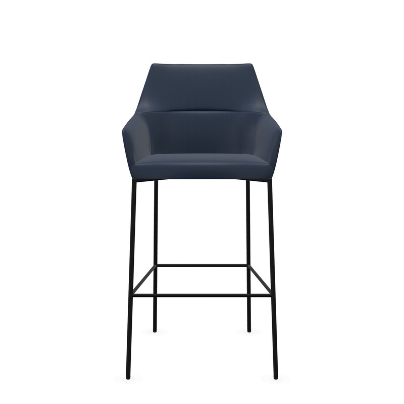 Bar stool Profim Chic 20CH, Blue/Black, with fixed armrests, New, Counter stool - Practical & comfortable