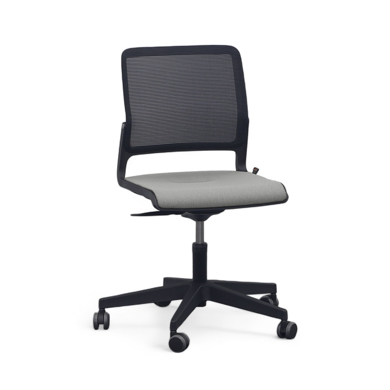 Conference chair Sitag SitagXilium Mesh, Gray/ Black/ Black, without armrests, 64.0 x 80.0 - 100.0 x 64.0 cm, New - Ergonomic & height-adjustable