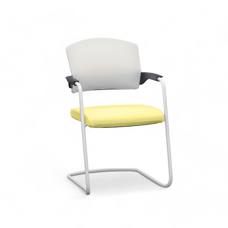 Cantilever Sitag EL100, Yellow, with fixed armrests, Cantilever frame, New - Perfect for visitors and guests