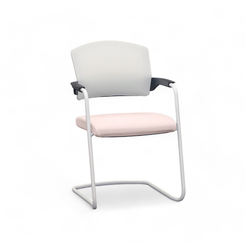 Cantilever Sitag EL100, Pink, with fixed armrests, Cantilever frame, New - Perfect for visitors and guests