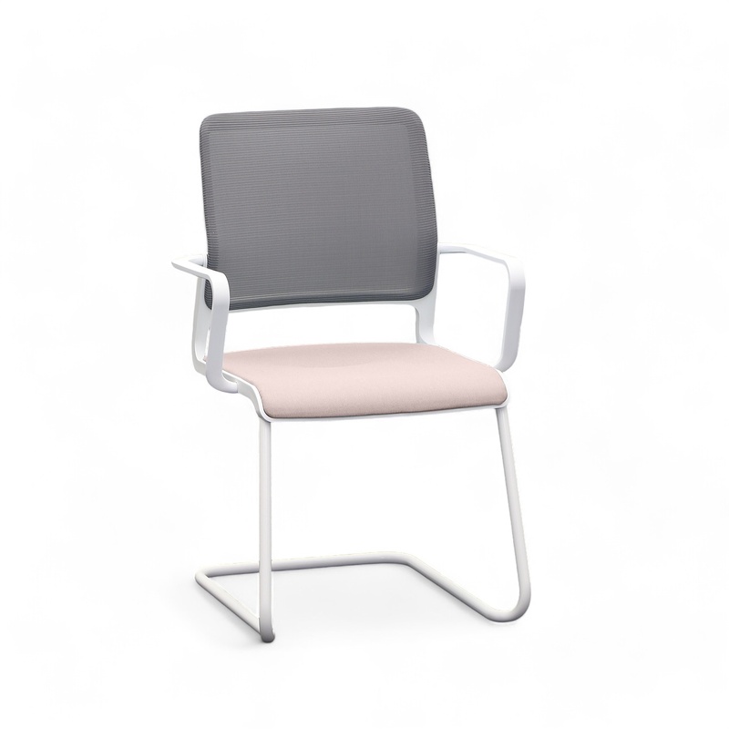 Cantilever Sitag SitagXilium, Pink, with fixed armrests, Cantilever frame, New - Perfect for visitors and guests