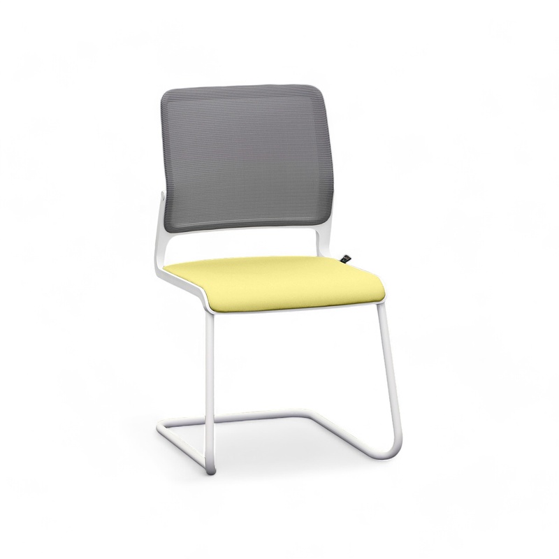 Cantilever Sitag SitagXilium, Yellow, without armrests, Cantilever frame, New - Perfect for visitors and guests