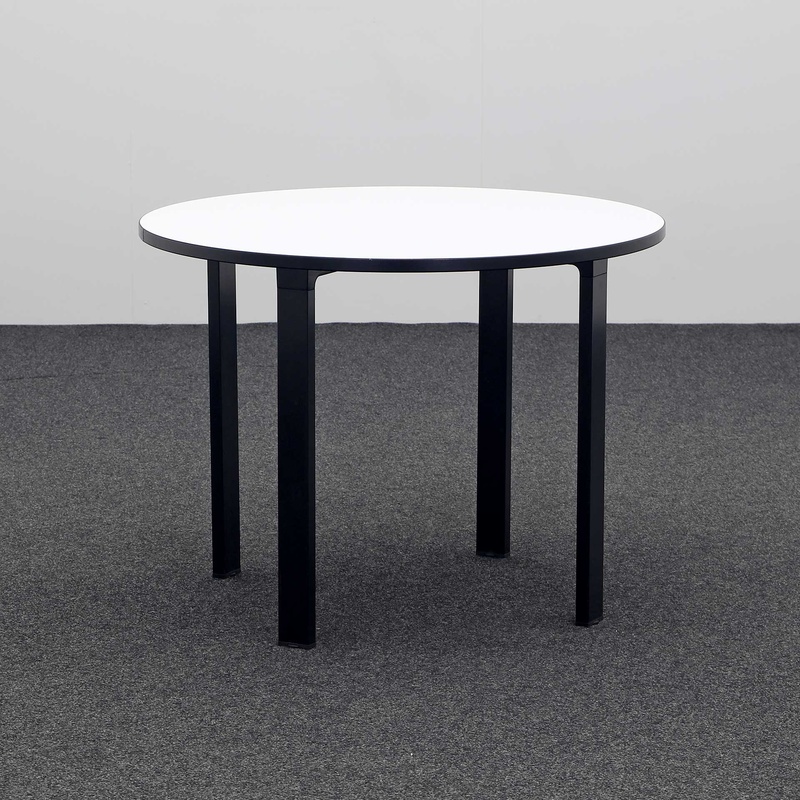 Conference table, Light gray/Black, 100x100 cm, Round, Normal used, Table - High quality & durable