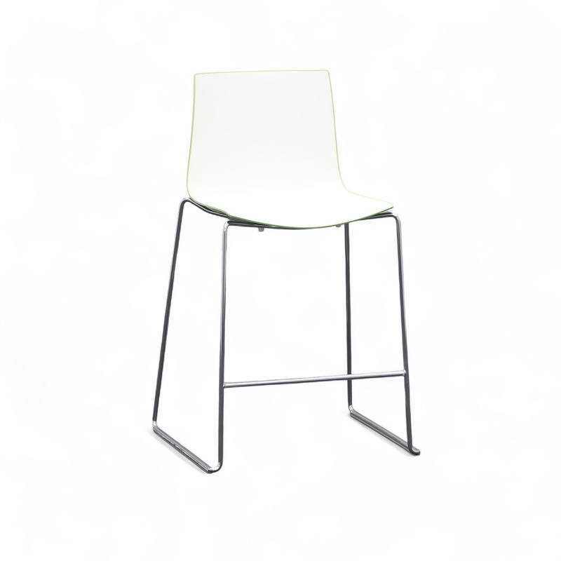 Bar stool Arper Catifa 46, Green, without armrests, Good, Counter stool - Practical & comfortable