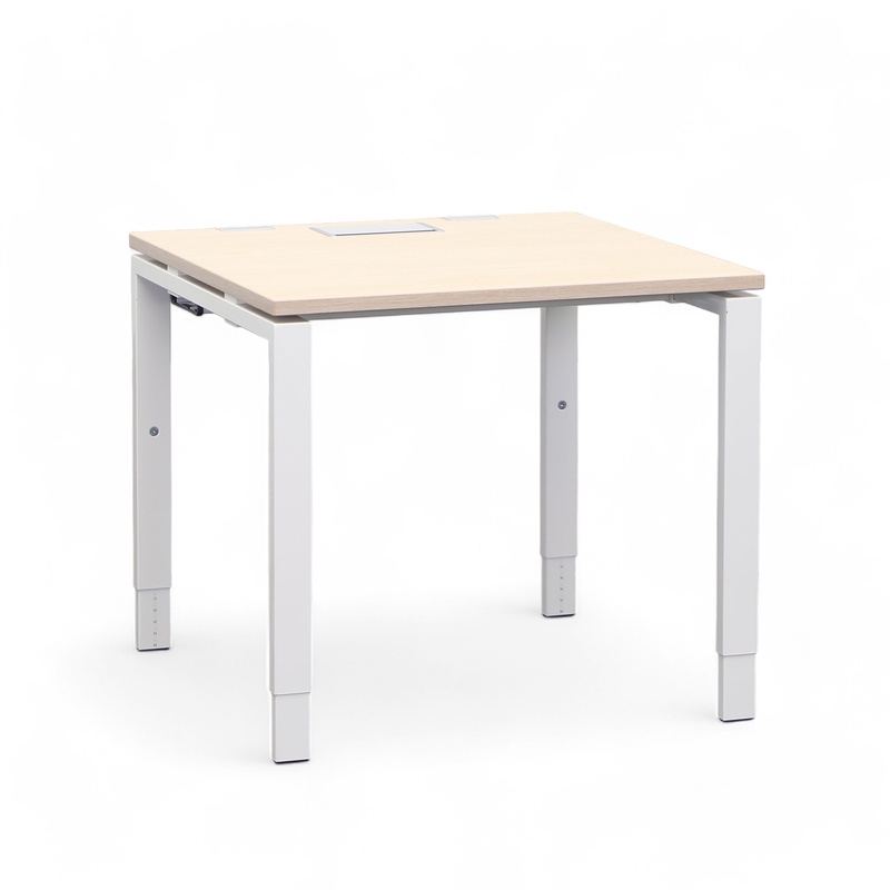 Ergonomic Compact desk Haworth, Oak/White, 80x80 cm, Good, Table - ideal for the home office or office