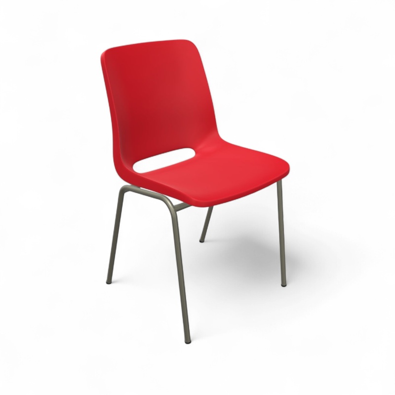 Chair Profim Ana 4340, Red/Steel gray, without armrests, New - Perfect for comfortable sitting