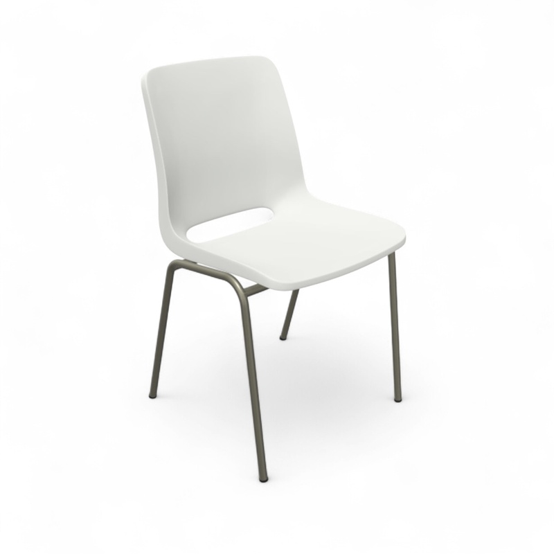 Chair Profim Ana 4340, White/Steel gray, without armrests, New - Perfect for comfortable sitting