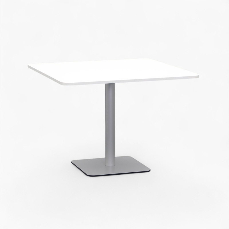 Bene meeting table, White/Silver gray, 100x100 cm, Square, Good, Table - High quality & durable