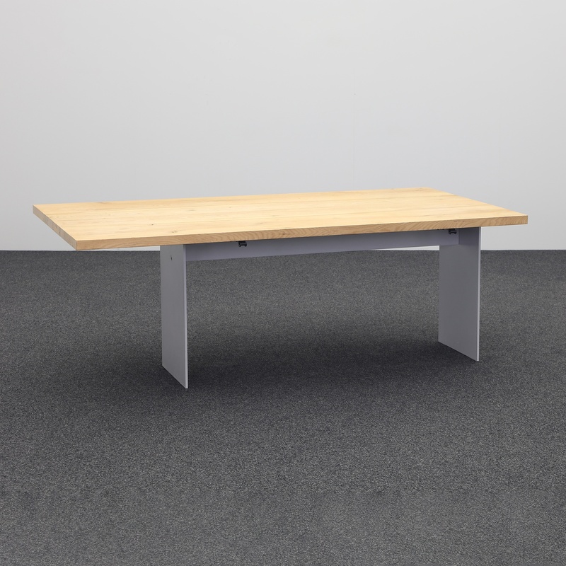Conference tables Zoom, Oak/Silver gray, 200x108 cm, Rectangular, Normal used, Table - High quality & durable