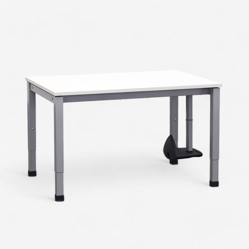Bureau Haworth, Blanc/Gris argenté, 120x80 cm, Rectangulaire, Normalement utilisé, Table - Pour les réunions professionnelles